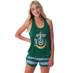 Harry Potter Women's Hogwarts House Crest Racerback Tank And Shorts Pajama Lounge Set -Sleepwear Sales Store GUEST 29a31d1e b384 463d bc22 5ed2de5027a4