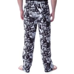 AC/DC Pajama Pants Men's Allover Band Tour Poster Loungewear Sleep Pants Multi