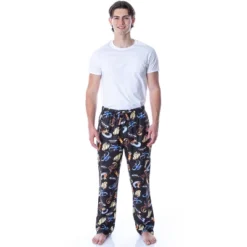 Nickelodeon Men's Avatar The Last Airbender Cartoon Character Pajama Pants Black