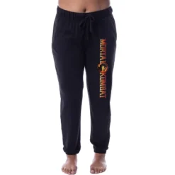 Mortal Kombat Women's Dragon Script Logo Jogger Lounge Pajama Pants Black -Sleepwear Sales Store GUEST 2d65fdc8 0abf 4930 b723 63f4a5751d50