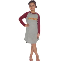 Harry Potter Long Sleeve Hogwarts Raglan Night Gown Grey -Sleepwear Sales Store GUEST 2f0ab4db bc96 4197 ad9a 7823a056f998