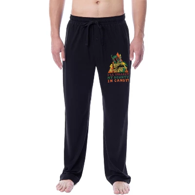 Star Wars Mens' Movie Halloween Boba Fett Bounty Sleep Pajama Pants Black 2 Star Wars Mens' Movie Halloween Boba Fett Bounty Sleep Pajama Pants Black - Image 2