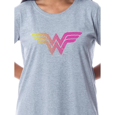 DC Comics Womens' Wonder Woman Superhero Nightgown Sleep Pajama Shirt Grey 1 DC Comics Womens' Wonder Woman Superhero Nightgown Sleep Pajama Shirt Grey