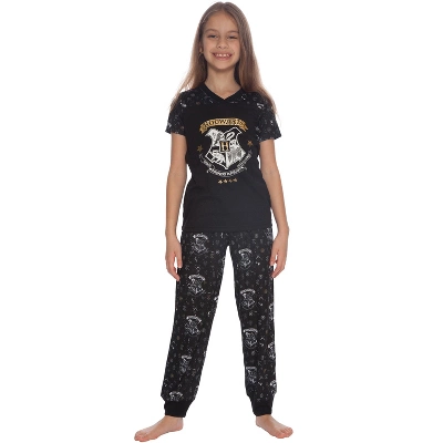 Harry Potter Big Girls Hermione Granger Hogwarts Golden Snitch Crest Pajama Set 3 Harry Potter Big Girls Hermione Granger Hogwarts Golden Snitch Crest Pajama Set - Image 3