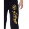 Harry Potter Men's Hogwarts House Hufflepuff Sleep Jogger Pajama Pants Black