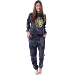 Harry Potter Womens' Hogwarts Crest Tie Dye Cropped Hooded Jogger Set Black -Sleepwear Sales Store GUEST 324d2905 0029 4819 b0be 8598e5869dad