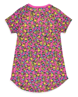Girls' Despicable Me Minions Take Your Friends With You Nightgown Pajama Multicolored 3 Girls' Despicable Me Minions Take Your Friends With You Nightgown Pajama Multicolored - Image 3