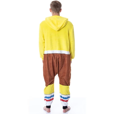 Nickelodeon Mens' SpongeBob SquarePants Costume Sleep Pajama Union Suit Yellow 2 Nickelodeon Mens' SpongeBob SquarePants Costume Sleep Pajama Union Suit Yellow - Image 2