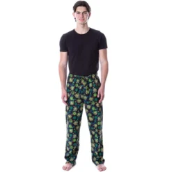 Nickelodeon Men's Teenage Mutant Ninja Turtles TMNT Character Pajama Pants Black