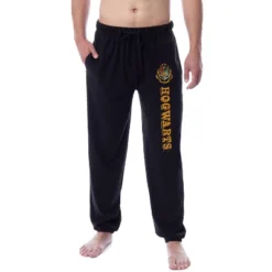 Harry Potter Mens' Hogwarts All Houses Sleep Jogger Pajama Pants Black -Sleepwear Sales Store GUEST 3641105e 0e6c 48cd 9008 083d2941220e