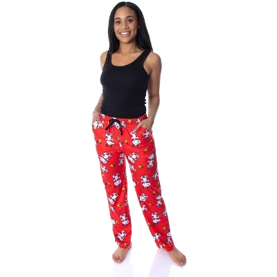 Peanuts Women's Snoopy And Woodstock Allover Print Smooth Fleece Pajama Pants 1 Peanuts Women's Snoopy And Woodstock Allover Print Smooth Fleece Pajama Pants