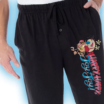 Nickelodeon Ren And Stimpy Happy Happy Joy Joy Sleep Pajama Pants Black 2 Nickelodeon Ren And Stimpy Happy Happy Joy Joy Sleep Pajama Pants Black - Image 2