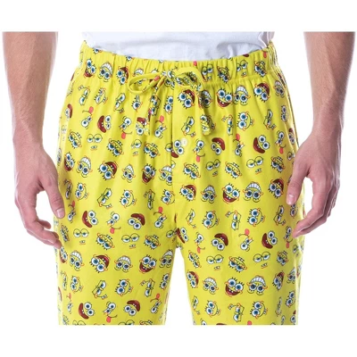 Nickelodeon Men's SpongeBob SquarePants Expressions Loungewear Pajama Pants Yellow 2 Nickelodeon Men's SpongeBob SquarePants Expressions Loungewear Pajama Pants Yellow - Image 2