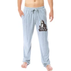 Star Wars Men's Obi-Wan Kenobi Star Wars Logo Sleep Lounge Pajama Pants Grey -Sleepwear Sales Store GUEST 3732b0de 9568 40dd 8460 7808a8bbdfd5