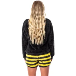 Harry Potter Womens' Sweater And Shorts Sleep Pajama Set-All Houses