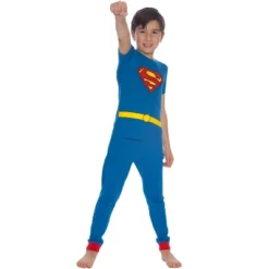 DC Comics Boys Superman Superhero Cotton Costume Pajama Set