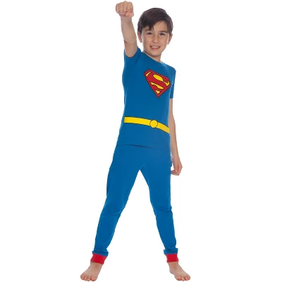 DC Comics Boys Superman Superhero Cotton Costume Pajama Set 1 DC Comics Boys Superman Superhero Cotton Costume Pajama Set