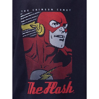 DC Boys' Classic The Flash The Crimson Comet Raglan Sleep Pajama Set Black 2 DC Boys' Classic The Flash The Crimson Comet Raglan Sleep Pajama Set Black - Image 2
