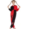 DC Comics Girls' Harley Quinn Costume One Piece Union Suit Pajama Outfit