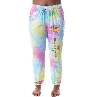 Gilmore Girls Womens' Luke's Diner Logo Tie-Dye Sleep Jogger Pajama Pants Multicolored 3 Gilmore Girls Womens' Luke's Diner Logo Tie-Dye Sleep Jogger Pajama Pants Multicolored - Image 3