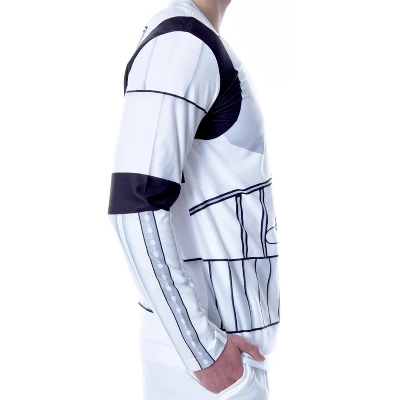 Star Wars Men's Stormtrooper Costume Long Sleeve Shirt And Pants Pajama Set White 2 Star Wars Men's Stormtrooper Costume Long Sleeve Shirt And Pants Pajama Set White - Image 2