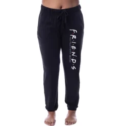 Friends TV Show Logo Womens' Sleep Jogger Loungewear Pajama Pants Black -Sleepwear Sales Store GUEST 3d1ac3f8 83d7 4fc5 9434 5c1ea469dd14