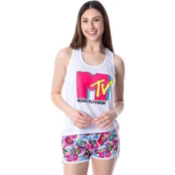 MTV Womens' Music Television Logo Sleep Pajama Set Short Tank Top Multicolored 9 MTV Womens' Music Television Logo Sleep Pajama Set Short Tank Top Multicolored -Sleepwear Sales Store GUEST 3d74c3f8 4f08 4086 949b 3e020d107bf5