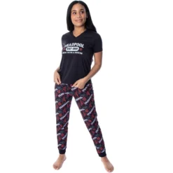 Marvel Women's Deadpool Merc With A Mouth 2 Piece Jogger Pajama Set -Sleepwear Sales Store GUEST 3d8accb7 dbb4 4561 a3f4 216cc5785ff4