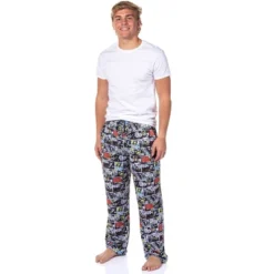 Star Wars Mens' Movie Film R2-D2 C-3PO Retro Comics Sleep Pajama Pants Multicolored