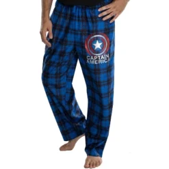 Marvel Mens' Captain America Shield Logo Plaid Pajama Lounge Pants Blue -Sleepwear Sales Store GUEST 4122e451 86f6 459e b05d f460cf4a8539