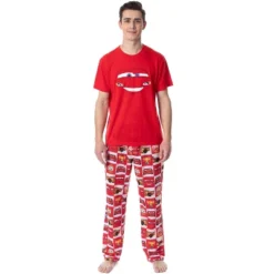 Disney Mens' Cars Movie Film Lightning McQueen Sleep Pajama Set Multicolored -Sleepwear Sales Store GUEST 42849f52 2615 4516 8ae2 0e54463e460e