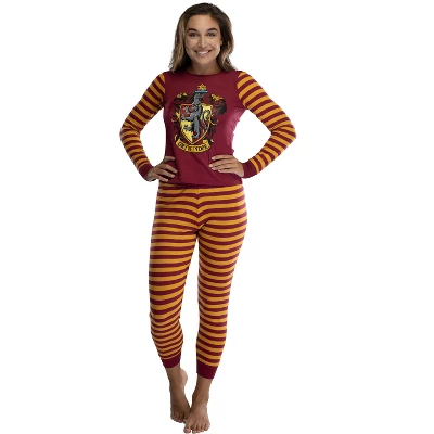 Harry Potter Hogwart's House Crest Tight Fit Adult Cotton Women's Pajama Set 3 Harry Potter Hogwart's House Crest Tight Fit Adult Cotton Women's Pajama Set - Image 3