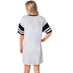 Star Wars Womens' The Mandalorian Grogu Baby Yoda Nightgown Pajama Dress Grey