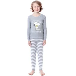 Peanuts Girls' Child Unisex Snoopy Woodstock Cute & Cuddly Sleep Pajama Set Grey 5 Peanuts Girls' Child Unisex Snoopy Woodstock Cute & Cuddly Sleep Pajama Set Grey -Sleepwear Sales Store GUEST 45a96fc7 68cd 41d0 b194 4d28e5135b28