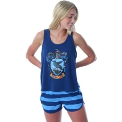 Harry Potter Women's Hogwarts House Crest Racerback Tank And Shorts Pajama Lounge Set -Sleepwear Sales Store GUEST 45c2bf90 9108 4476 8c80 e6ff435685ac