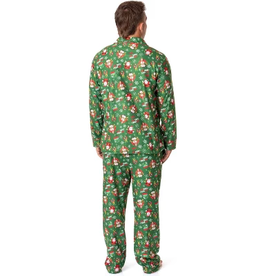 Elf The Movie Mens' Film OMG! Santa! I Know Him! Sleep Pajama Set Green 2 Elf The Movie Mens' Film OMG! Santa! I Know Him! Sleep Pajama Set Green - Image 2