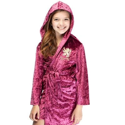Harry Potter Girls Velvet Robe Hogwarts Houses 1 Harry Potter Girls Velvet Robe Hogwarts Houses