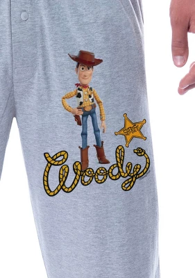 Disney Mens' Toy Story Movie Film Sheriff Woody Sleep Pajama Pants Grey 2 Disney Mens' Toy Story Movie Film Sheriff Woody Sleep Pajama Pants Grey - Image 2
