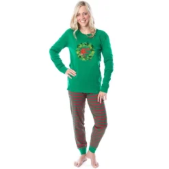 Jurassic World Movie Film Christmas Family Sleep 2 Piece Pajama Set Adult