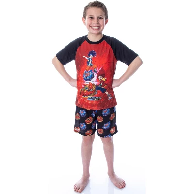 Beyblade Burst Surge Boys' Hikaru And Hyuga Shirt And Shorts Pajama Set Hyuga And Hikaru 1 Beyblade Burst Surge Boys' Hikaru And Hyuga Shirt And Shorts Pajama Set Hyuga And Hikaru