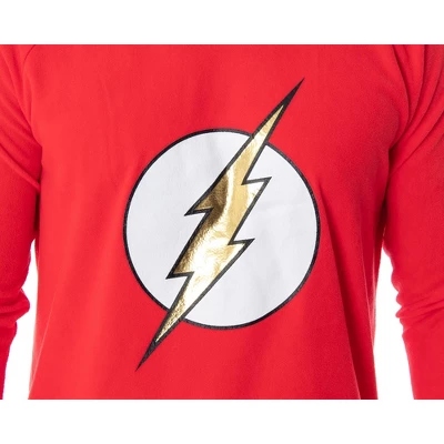 DC Comics Men's The Flash Superhero Fleece Shirt And Pant 2 PC Pajama Set 1 DC Comics Men's The Flash Superhero Fleece Shirt And Pant 2 PC Pajama Set