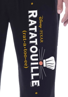 Disney Mens' Ratatouille Movie Film Title Sleep Pajama Pants Black 2 Disney Mens' Ratatouille Movie Film Title Sleep Pajama Pants Black - Image 2