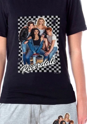 Riverdale Womens' Jughead Betty Archie Sleep Pajama Set Shirt Pants Multicolored 2 Riverdale Womens' Jughead Betty Archie Sleep Pajama Set Shirt Pants Multicolored - Image 2