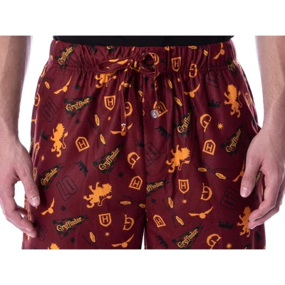 Harry Potter Adult Men's Quidditch House Pajama Pants - 4 Houses Available 3 Harry Potter Adult Men's Quidditch House Pajama Pants - 4 Houses Available - Image 3