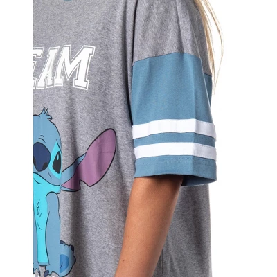 Disney Womens' Lilo & Stitch Team Stitch Nightgown Pajama Shirt Dress Grey 3 Disney Womens' Lilo & Stitch Team Stitch Nightgown Pajama Shirt Dress Grey - Image 3