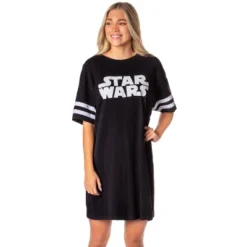 Star Wars Womens' Movie Film Title Logo Nightgown Sleep Pajama Shirt Black -Sleepwear Sales Store GUEST 4ecb7a9c 314e 4a8b 8656 1bfb8e857fb8
