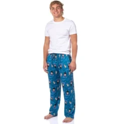Star Trek Mens' TV Show Series Spock Tossed Print Sleep Pajama Pants Blue
