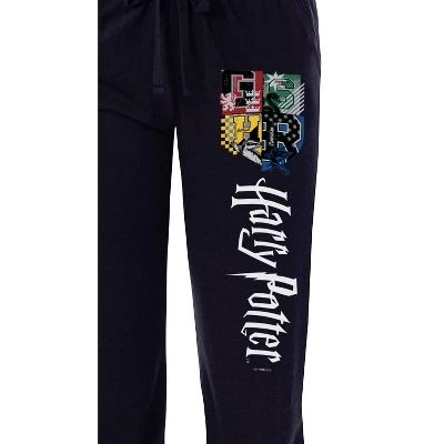 Harry Potter Women's Hogwarts House Crest Sleep Lounge Pajama Pants Black 1 Harry Potter Women's Hogwarts House Crest Sleep Lounge Pajama Pants Black