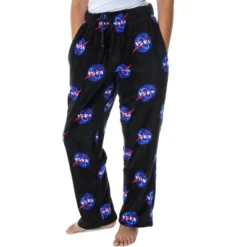 NASA Women's Meatball Logo Allover Print Ultra-Soft Fleece Pajama Pants Black -Sleepwear Sales Store GUEST 54774a79 026b 4a8e 8039 15fafbdcb1ce