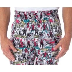 Marvel Men's Spiderman Vintage Comic Book Print Sleep Lounge Pajama Pants Vintage Spidey Comics